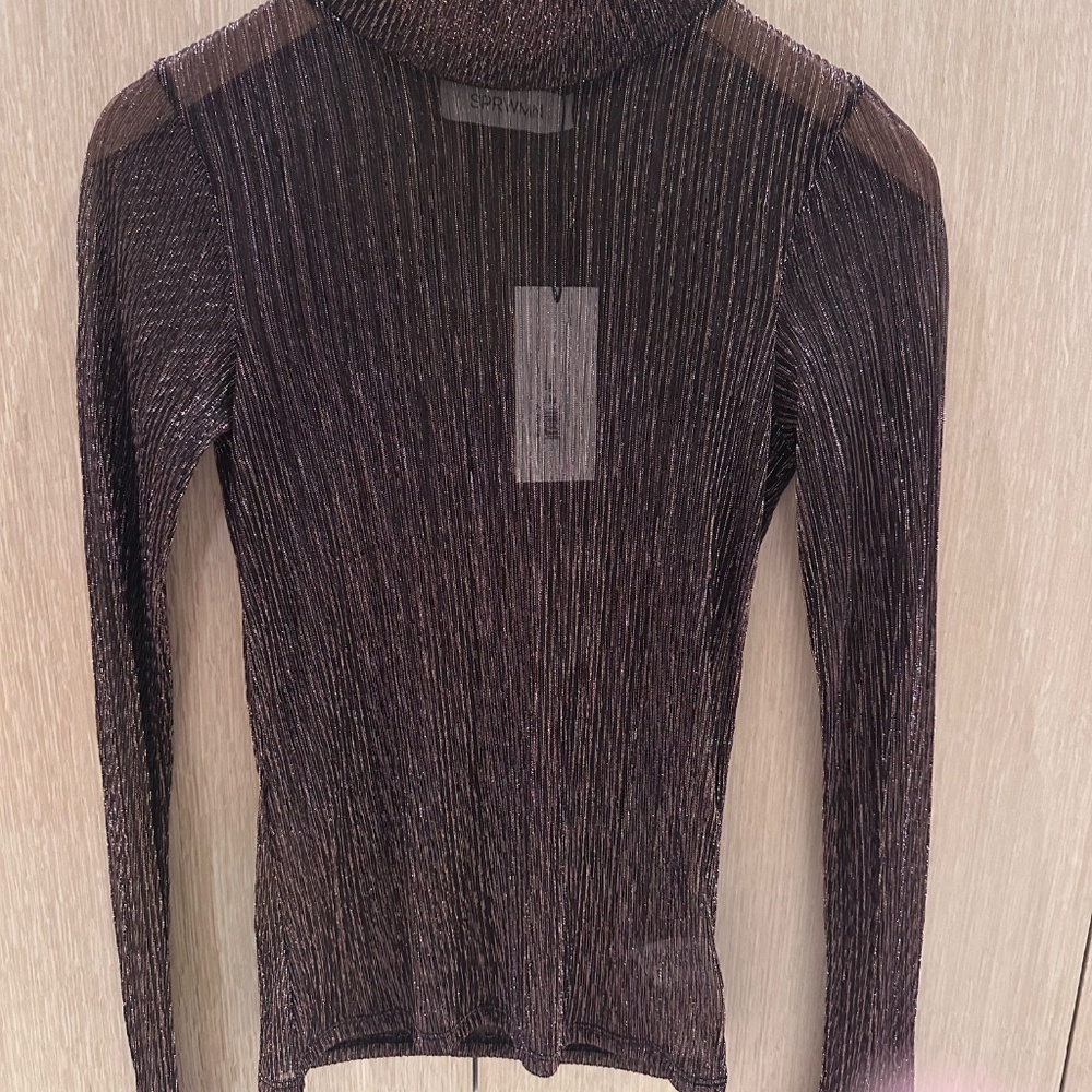 Metallic Bronze Mock Neck - Picture 8 of 8